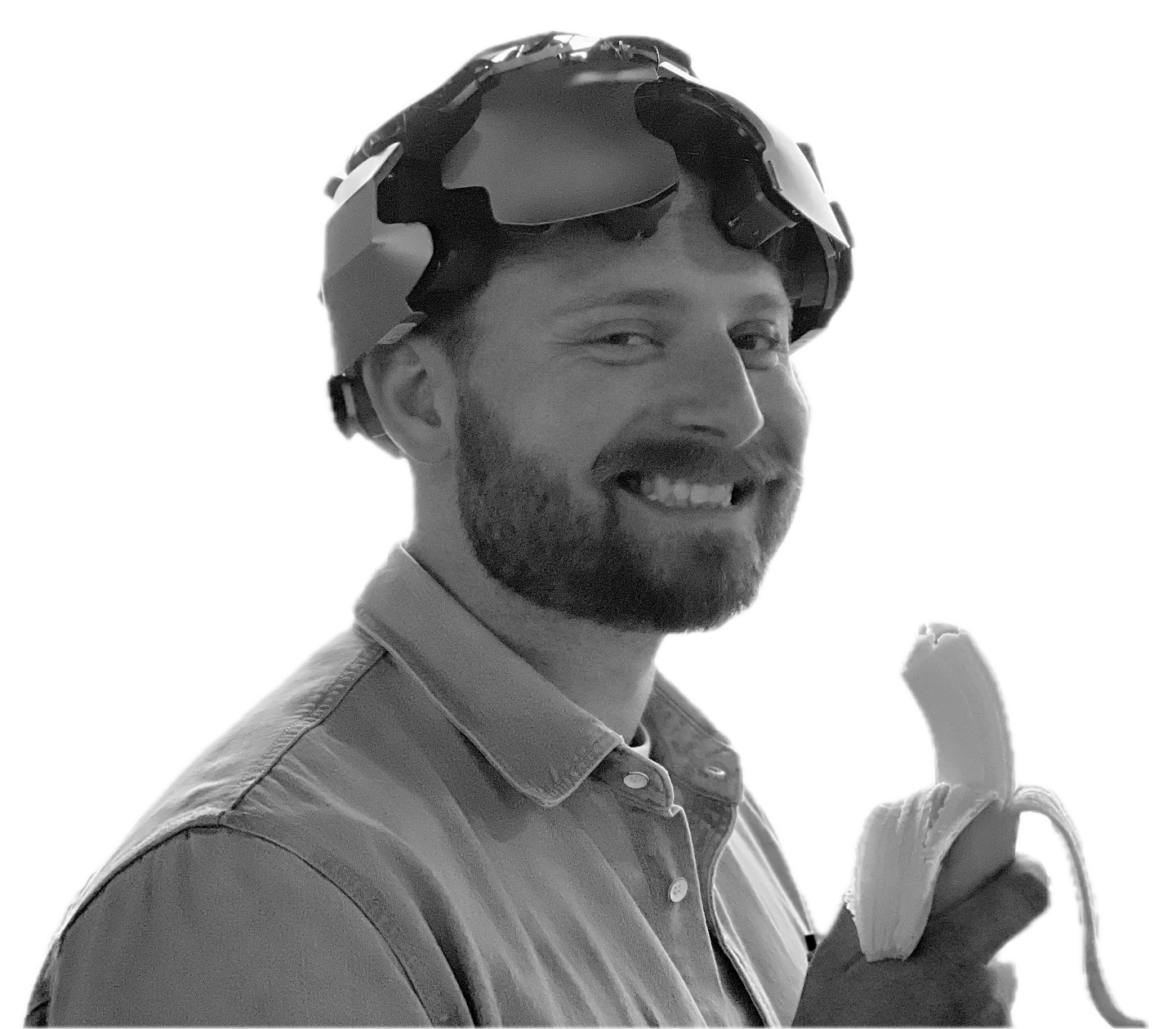 Yarik Chekin wearing the Kernel Flow brain-imaging headset